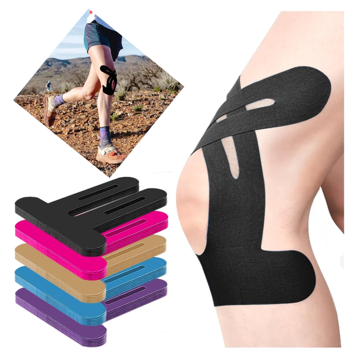 cinta kinesiologica precortada Rodilla